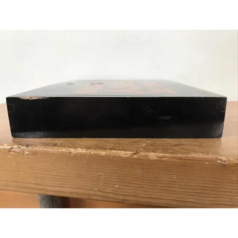 Vintage Tatuaje Pudgy Monsters Black Red Empty Wooden Cigar Trinket Jewlery Box